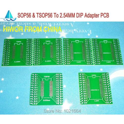 10pcs/lot 0.8MM Pitch SOP56 Pin & 0.635MM TSOP56 Pin To 2.54MM DIP56 SMD Adapter To DIP PCB Pinboard SMD Converter