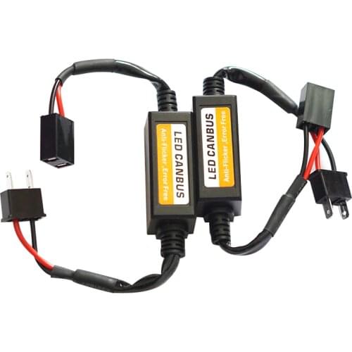 2Pcs H7 LED Decoder Adapter Anti Hyper Blink Flash Error Cancel Canbus Headlight Decoder Canceller Car Supplies