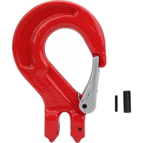 2T Goat Horn Lifting Hook with Latch Alloy Steel Crane Hoist Hook for Ship Construction