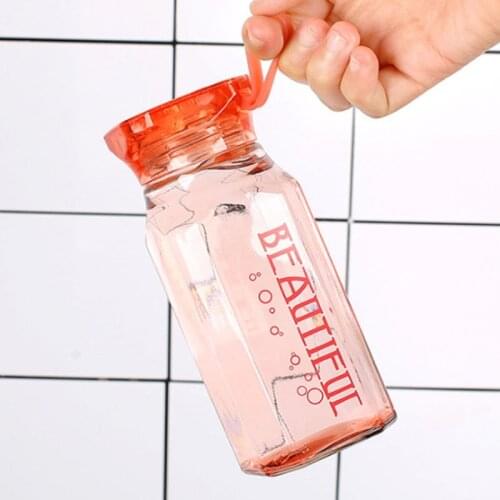 350ML-500ML water bottle with straw PP plastic creative handy glass office cup water cup handy cup botellas para agua
