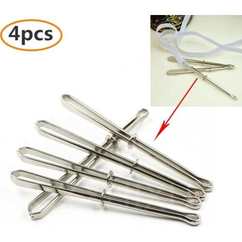 4Pcs Stainless Steel Cited Clips Elastic Belt Wearing Rope Weaving Tool Bag Wrap Rope Wearing sewing accessories 5BB5752