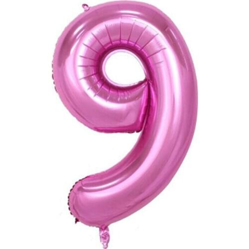 40 Inch Pink New Year Wedding Festival Decoration Digital Aluminum Foil Balloon Large Digital Aluminum Foil Balloon
