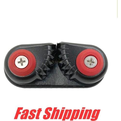 Anodized aluminum alloy Black marine rope pulley clamp for Sailboat Kayak Canoe Dinghy Cleats Rope cleat Matic Boat accessories