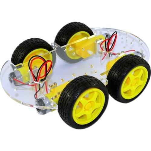 4WD Smart Car Robot Chassis for Arduino with Gear Motor Wheel Tyre DIY Car Kit
