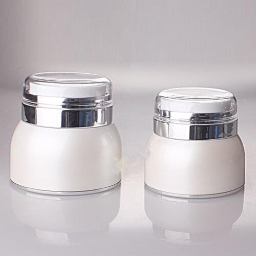 Acrylic Cream Jars 30G 50G Press Pump Airless Cream Emulsion Bottles Mask Skin Care Products Packaging Case Wholesale 50pcs/lot
