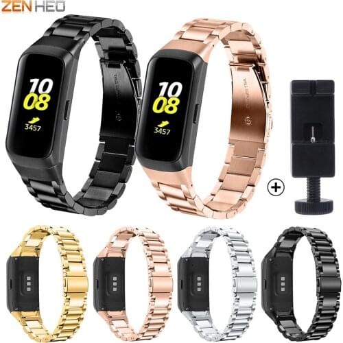 Stainless Steel Bracelet Strap for Samsung Galaxy Fit SM-R370 Smart Watch Band Replacement Wrist Band