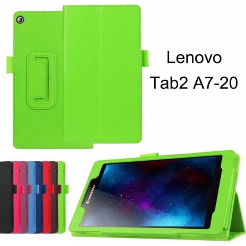 Tab 2 A7-10 A7-20 7 Cover Case for Lenovo Tab 2 A7-10f A7-20f A7 10 A7 20 Folding Flio Magnetic Case + Tempered Glass (NOT FREE)