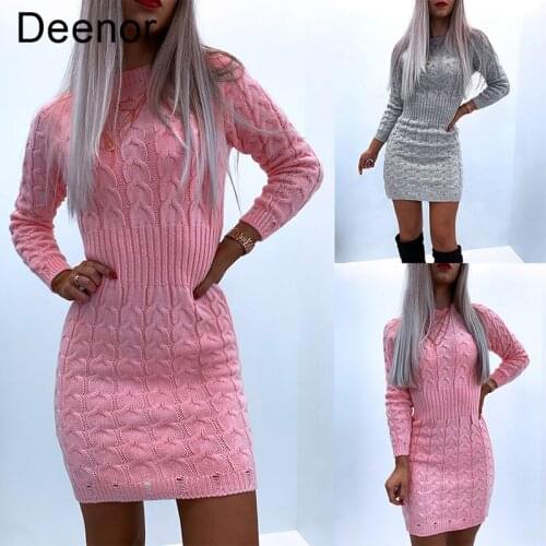 Модные трикотажные платья Deenor China At AliExpress