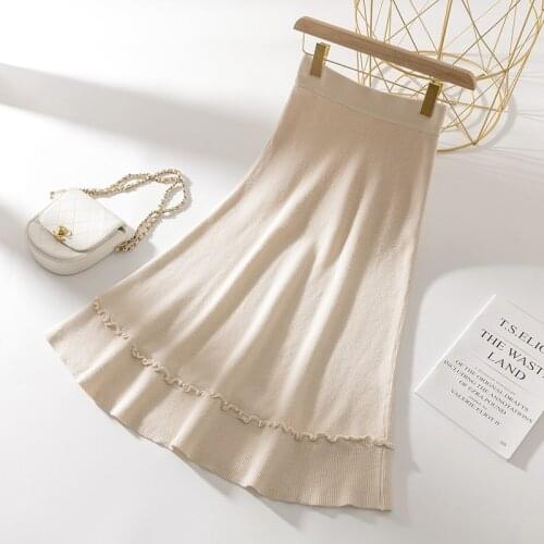 Dlywaiov Women's Knitted Skirts