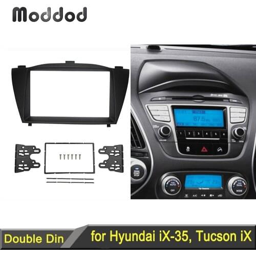 Double Din Fascia for HYUNDAI iX-35 ix35 Tucson Dashboard Installation Refitting Trim Kit Frame Radio Bezel Audio Stereo Panel