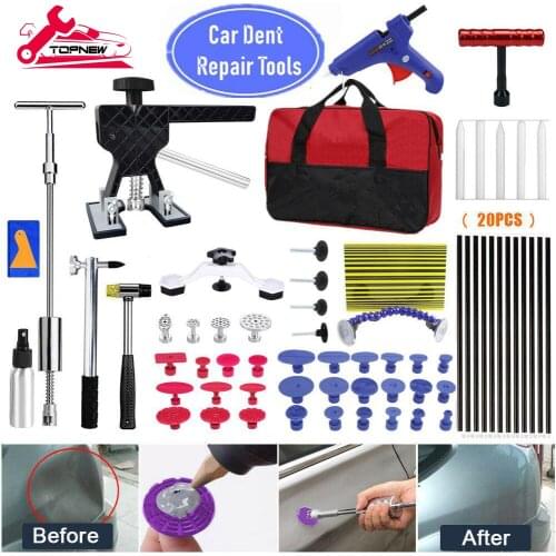 Auto Body Paintless Dent Removal Tools Hail Damage Repair Kits Slide Hammer Dent Lifter Glue Puller Hand DIY Repair Tools