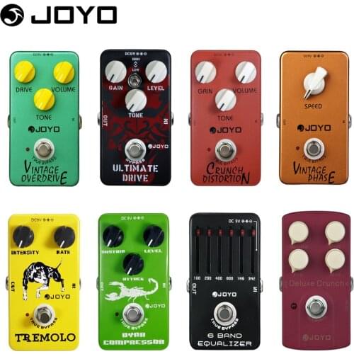 JOYO JF-01 JF-02 Guitar Effect Pedal Overdrive / Ultimate Drive / Crunch Distortion / Phase / Tremolo / Compressor / 6-Band EQ