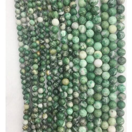 6/8/10MM China Qinghai Emerald Jasper Undyed Loose Gemstone Natural Stone Bead for Therapy Health Care