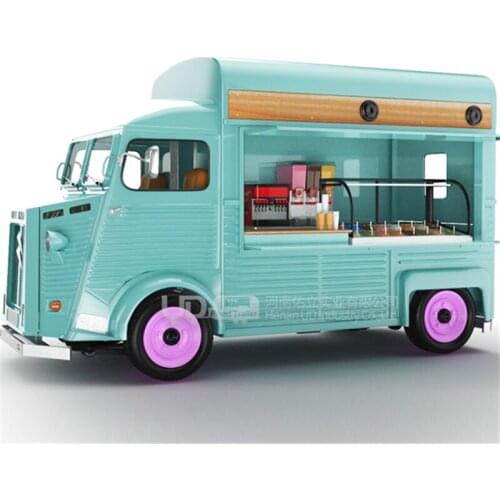 Colorful Design Hamburger Fries Ice Cream Juice Milk Tea Lunch Truck
