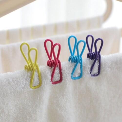 Multi-Purpose Utility Clip Heavy Duty Metal Durable Windproof Clothes Pegs for Laundry Hanging Kitchen Bags E7