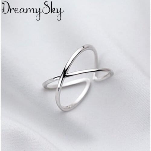 Bohemian Silver Color Cross Rings For Women Men Engagement Rings Girls Party Gifts Anillos 2019
