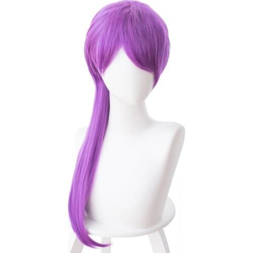 Game LOL KDA Evelynn Agonys Embrace Cosplay Wig Girl Heat Resistant Cosplay Purple Wig 45cm Synthetic Hair Halloween Cosplay
