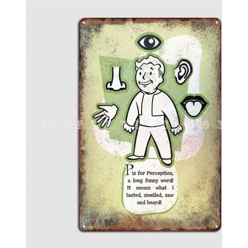 Perception Poster Metal Plaque Wall Cave Pub Garage Designing Mural Painting Tin Sign Posters