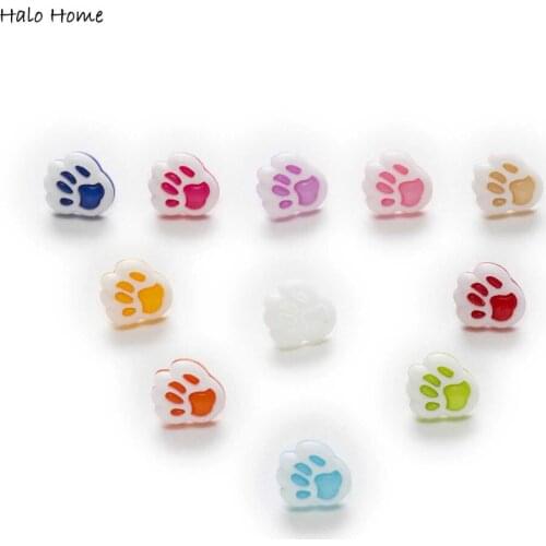 Mixed Color 50pcs Shank Dog Claws Nylon Buttons Clothing Home Decor Sewing Scrapbooking 13x11mm