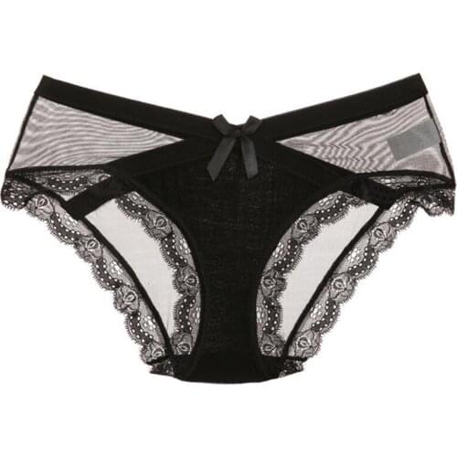 Mesh Underwear For Woman Sexy Lace Panties Womens Briefs Mid-Rise Female Panties Women Underwear Sexy Lingerie 1 Pcs