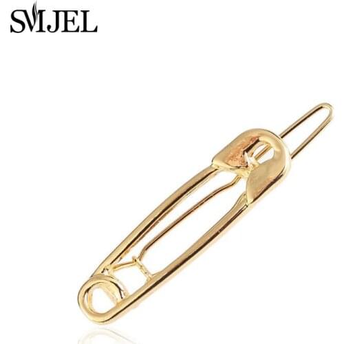 SMJEL New Hair Accessories Boho Chic Pin Shape Hair Clips Women Girls Party Hair Head Jewelry Gold Geometric Hair Pin