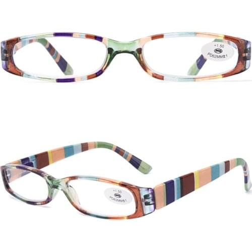 Kaibote E195122C Fashion Ladies Reading Glasses Pattern Colored Mix Small Frame Quality Presbyopic Magnifier Eyeglasses Women