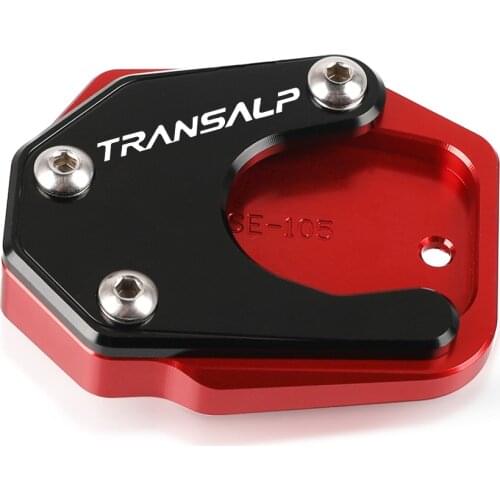 For TRANSALP 600 650 700 XLV 600 650 700 TRANSAL Motorcycle CNC Foot Side Stand Pad Plate Kickstand Enlarger Support Extension
