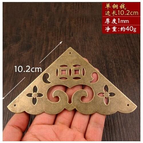 Corner Brackets Chinese style antique copper jewelry box door corner angle copper decorative trim A28