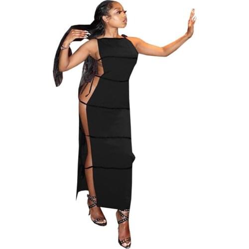 Sexy Dress Woman Sleeveless Spaghetti Strap Evening Red Black Summer 2021 Party Wedding Vintage Pure Long Silk Dresses