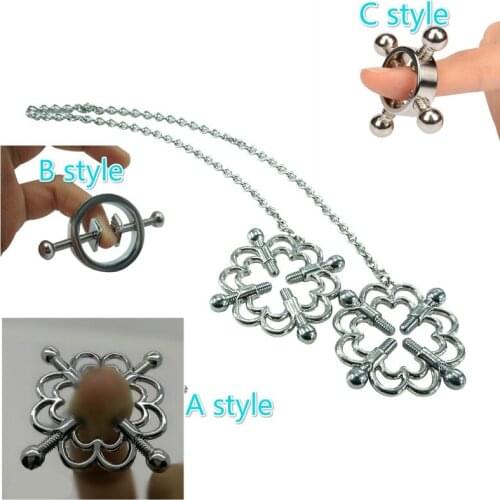 1 Pair Nipple Clip Bdsm Metal Nipples Clamps Papilla Stimulator In Adult Games Sex Toy for couple Fetish Sex Toys For Women