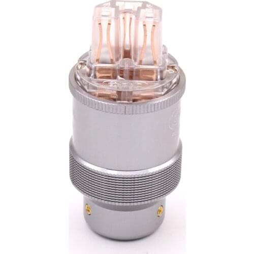 1PCS Hifi audio pure copper IEC Female connector HIFI Power Cord Cable Plug US/UK/EU/AU standard Power cable Connector