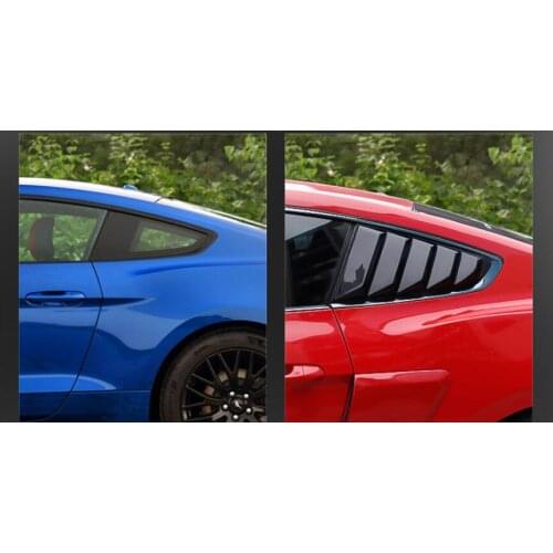 2pcs ABS Carbon Fiber Door Window Louver Frame Window Sill Molding Trim Cover For Fit ford mustang 2015 2016 2017 2018 2019