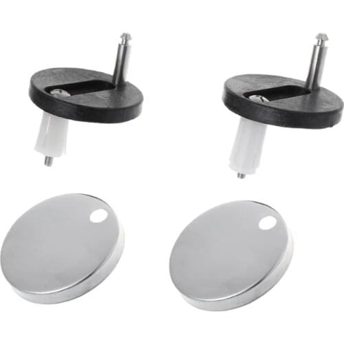 2Pcs Top Fix WC Toilet Seat Hinges Fittings Quick Release Hinge Screw Y98E