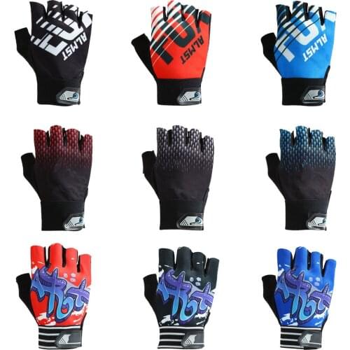 ALMST FOX Summer Cycling Gloves Half Finger Shockproof Wear Breathable MTB Road Bicycle Gloves BMX Racing Sports Bike Equipment