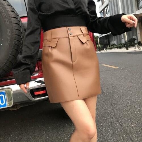 2021 New Fashion Real Genuine Sheep Leather Skirt G7