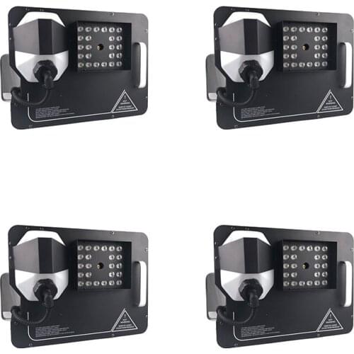 4pcs/lot 1500W Mist Haze Machine With 24x3W 3 IN1 LED Lights DMX512 Wireless Control Smoke Machine Stage Led Fog Machine 1500w