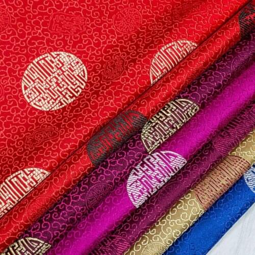 500cm*75cm longevity Imitation silk brocade fabric satin furniture cushion cushion cloth clothing dress diy fabric