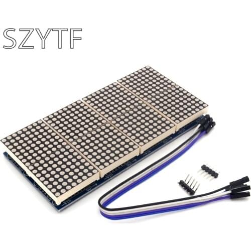 8-Bit MAX7219 Dot Matrix Module Control Module Single Chip Microcomputer Control Drive LED Display Module