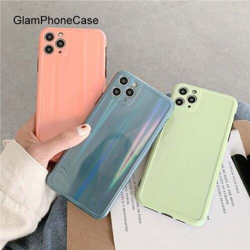 GlamPhoneCase Laser Solid Color Phone Case For iPhone11Pro/Max X XS Max XR Soft Silicone Cover For iPhone11 7 8 6 6s Plus Case