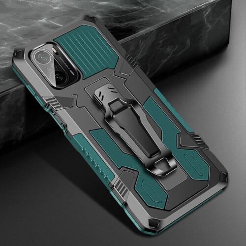 Poco F3 X3 NFC X 3 Pro Belt Clip Case Bumper PC Back Panel for Xiaomi Poco M3 Case Phone Cover Funda Mi Poco X3 Shockproof Case