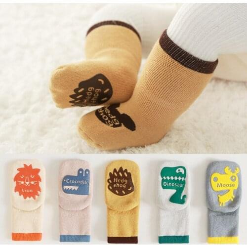 Baby Cotton Anti Skid Socks for 0-3years Child Thicken Floor Soft Warm Comfortable Wear Non Slip Sports Socks Toddler Socks