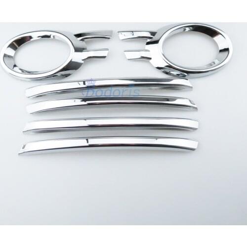 For Audi Q5 2009 2010 2011 2012 Front Fog Lamp Cover Light Trim Foglight Protector Panel Chrome Auto Accessories