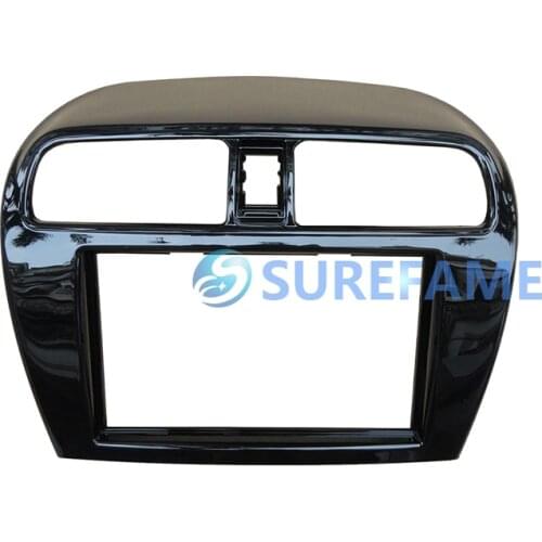 Double Din Car Fascia Panel for Mitsubishi Mirage 2012+, Attrage 2013+ Dash Kit Stereo Adapter CD DVD Trim Mount DVD Kit Facia