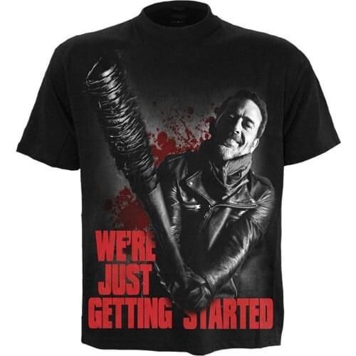 Negan - Just Getting Started Walking Dead T-Shirtjeffrey Deantoptee Printed Tee Shirt