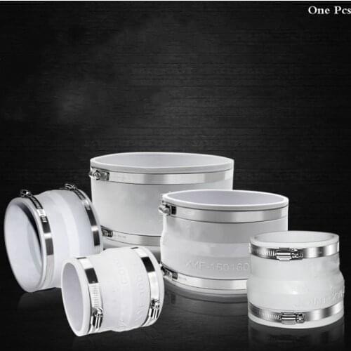 Flexible PVC Coupling Fittings Connector 75-200 mm Bathroom Exhaust Fan Duct Reducer For Fresh Air Ventilation System With Hoops