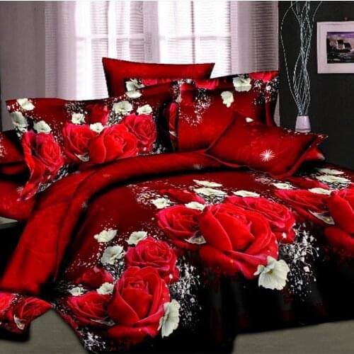 UNIHOME home Cheap 3D Bedding Set Flower Queen Twin Size 3D /bedset cotton/duvet cover set bed sheet