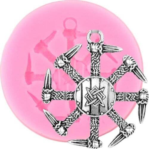 Round Shape Necklace Silicone Mould Knife Cupcake Topper Fondant Cake Decorating Tools Jewelry Candy Chocolate Gumpaste Moulds