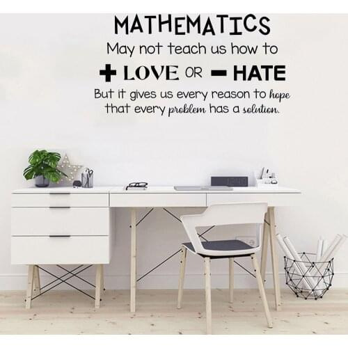 Math wall decal, math wall sticker classroom decoration, subject quote decoration poster WL2107