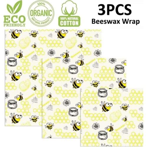 Zero Waste Reusable Storage Wrap Sustainable Organic Cheese Food Wrapping Paper BPA & Plastic Free Beeswax Food Wrap