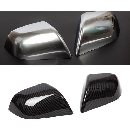 Model3 Car Rear View Mirror Protective For Tesla Model 3 2021 Accessories Replace Original Mirror Cover ABS Carbon Fibre